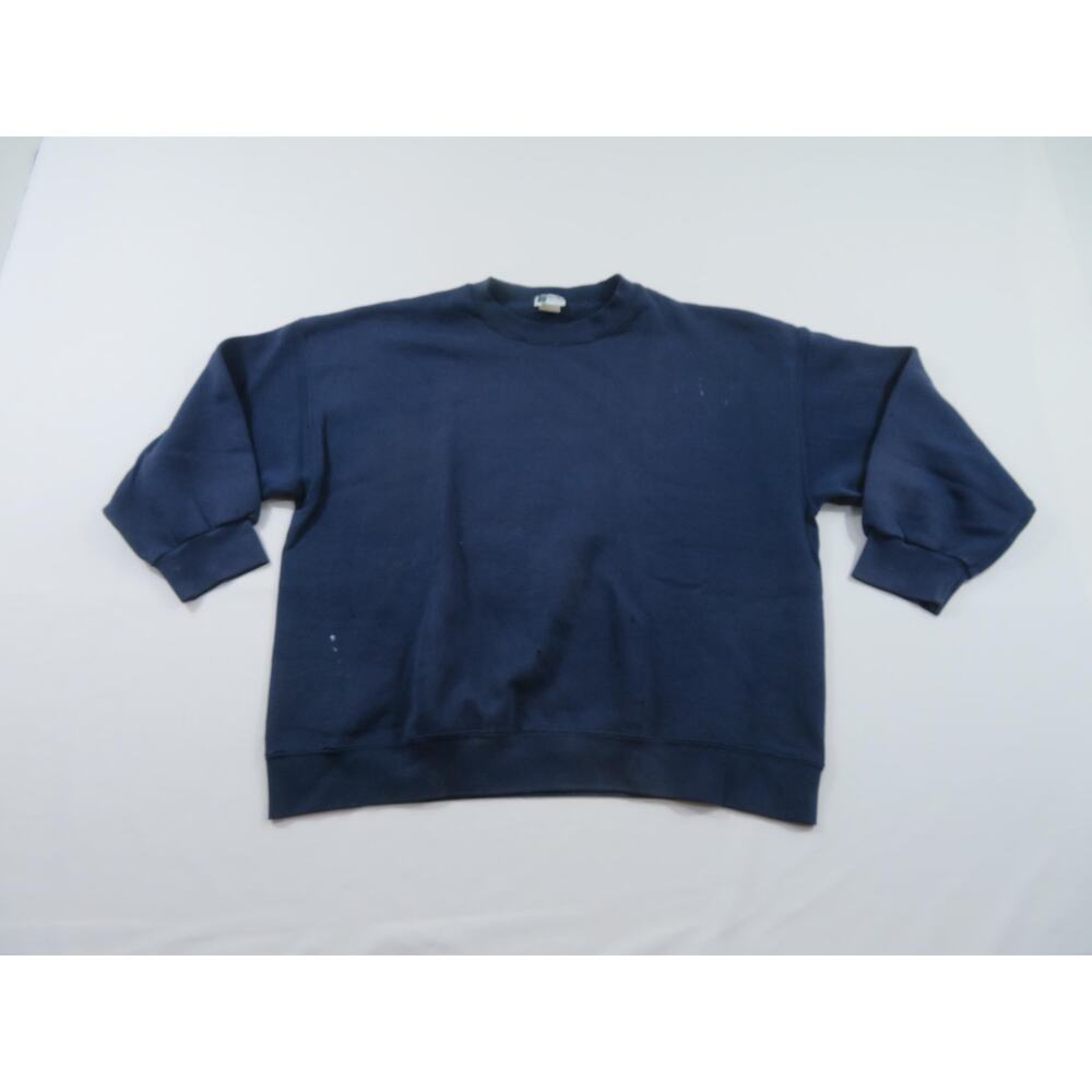 Pro Spirit Select Sweats Plain Blank Sweatshirt 50/50 Navy Blue Sz 2XL 90s